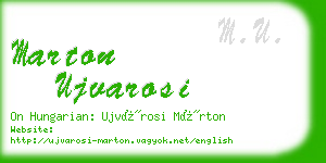 marton ujvarosi business card